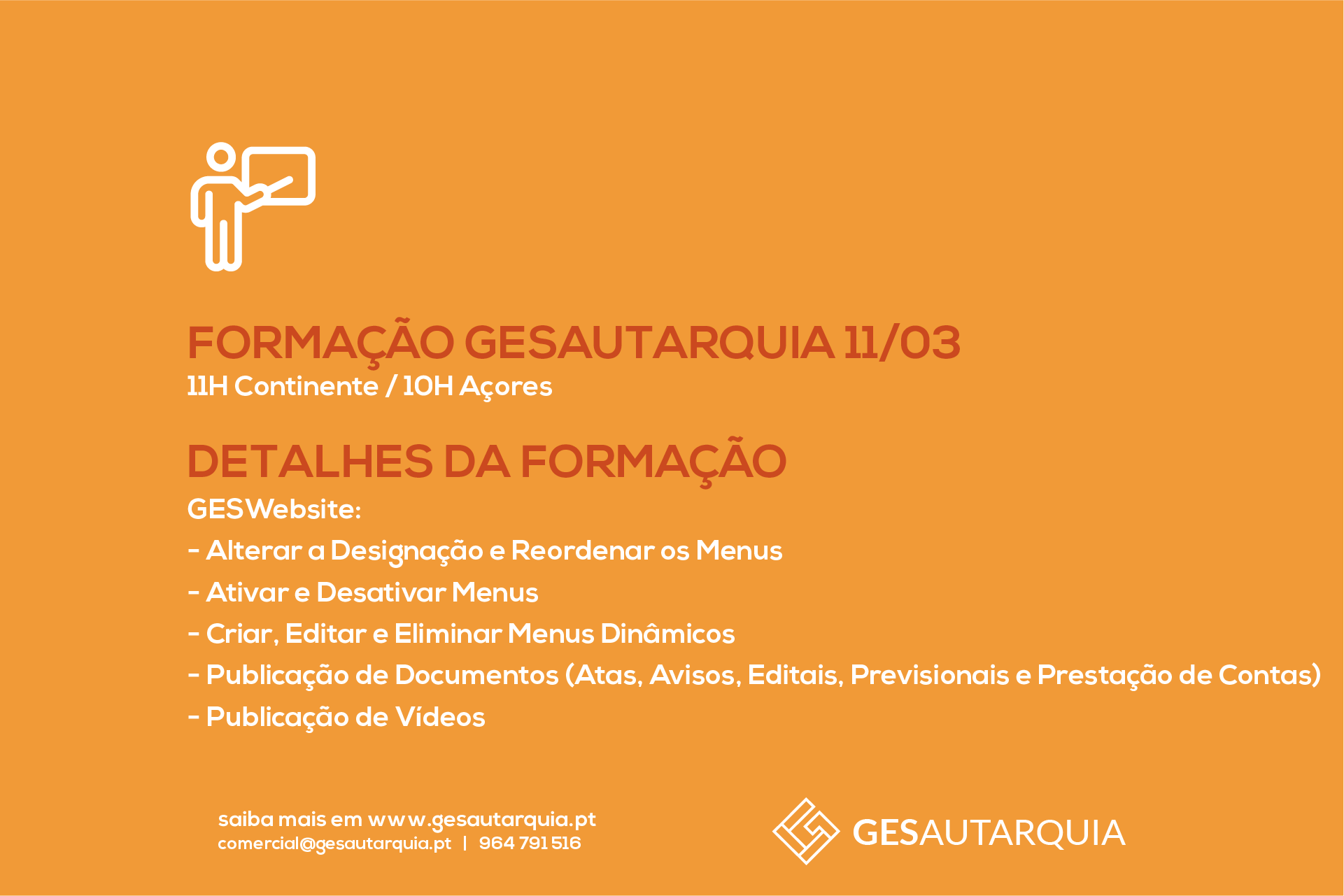 Forma&ccedil;&atilde;o Semanal GESAutarquia