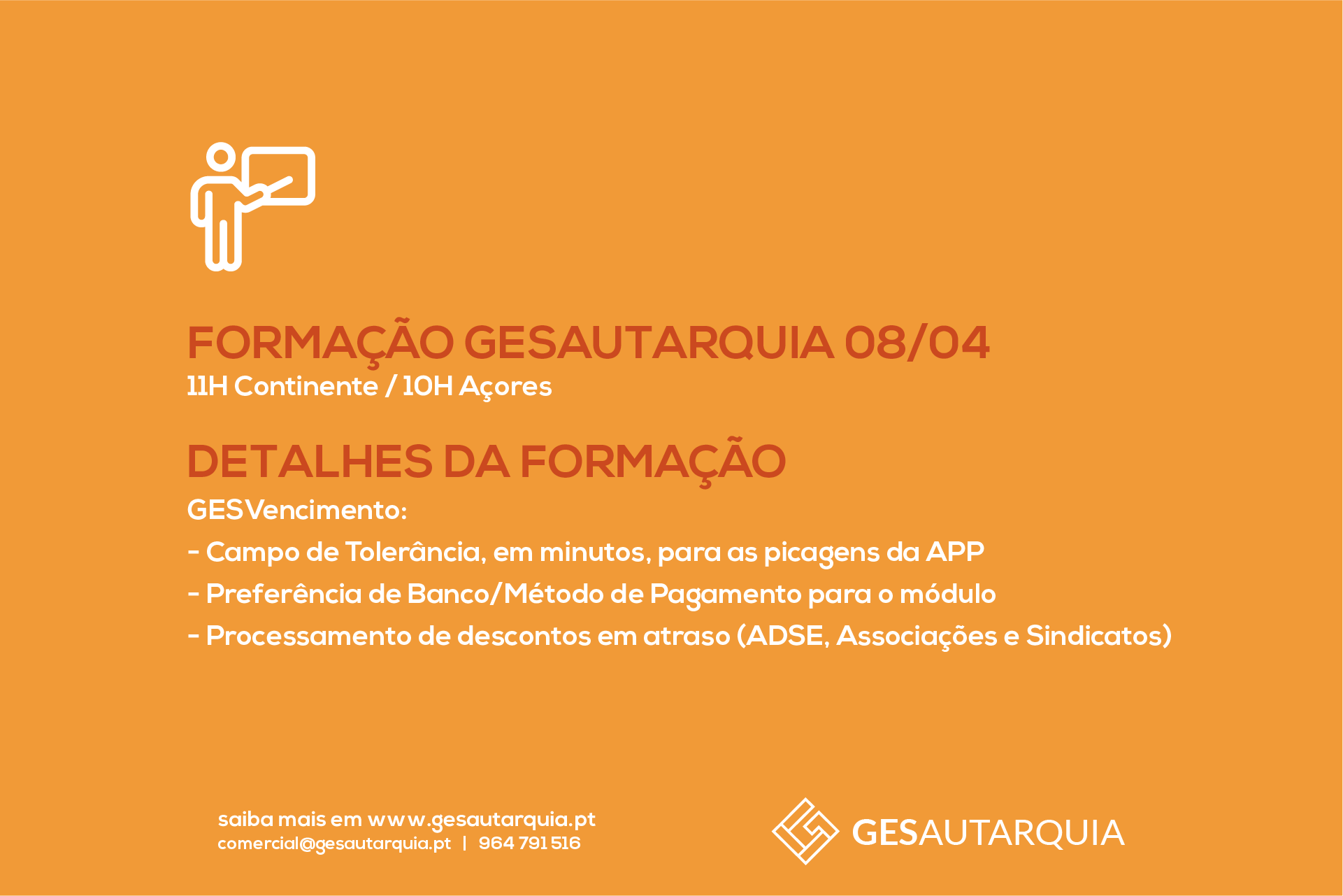 Forma&ccedil;&atilde;o Semanal GESAutarquia