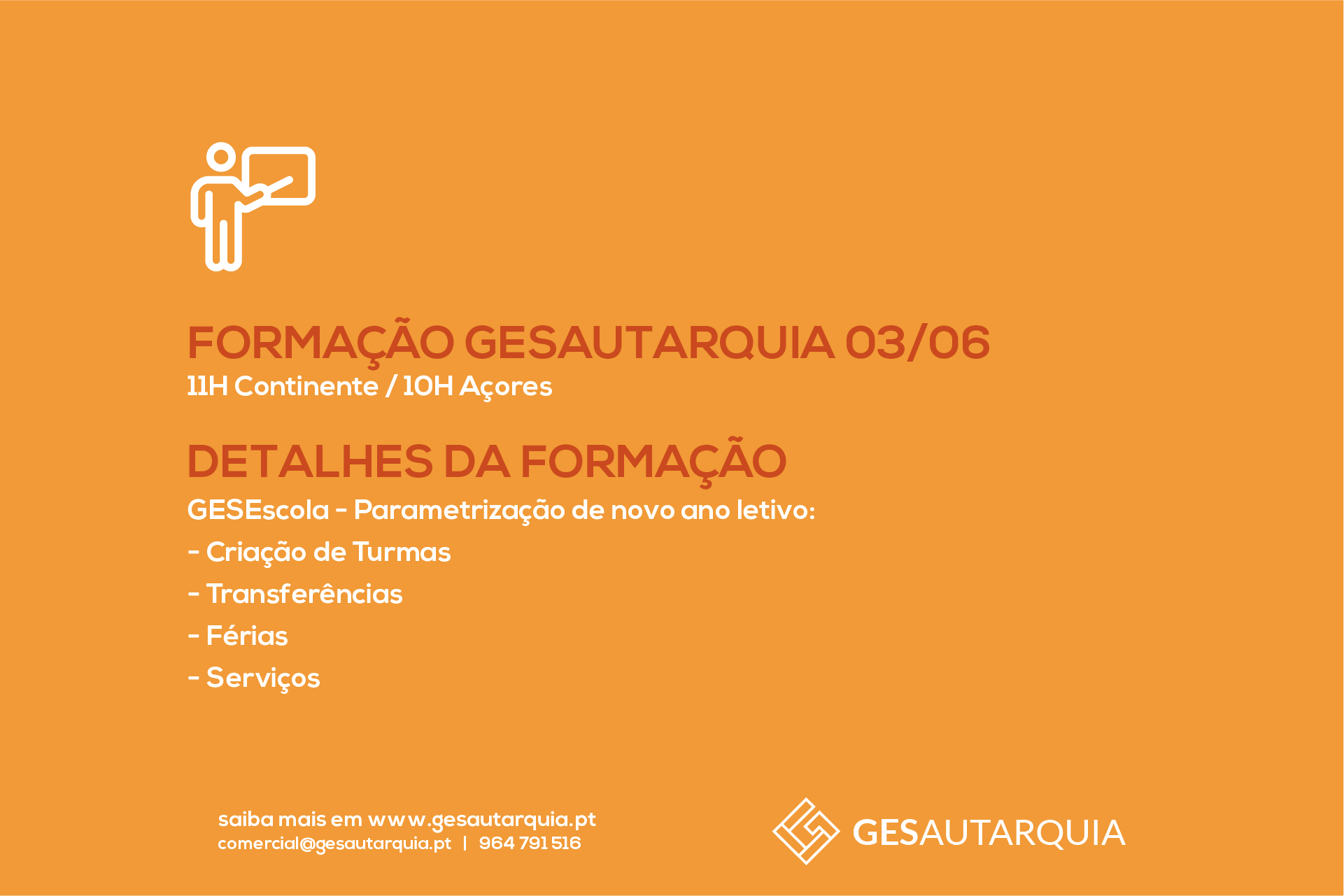 Forma&ccedil;&atilde;o Semanal GESAutarquia