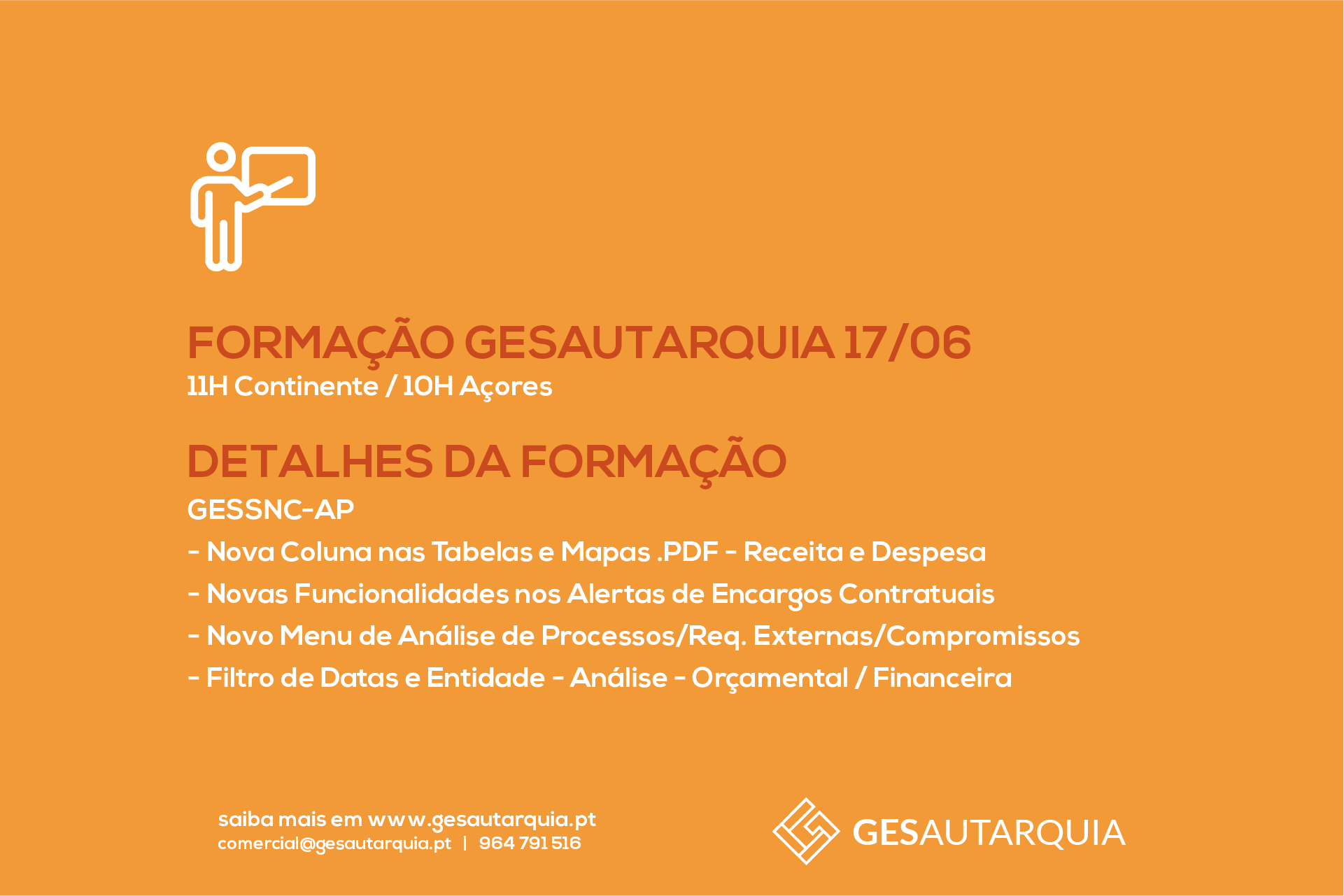 Forma&ccedil;&atilde;o Semanal GESAutarquia