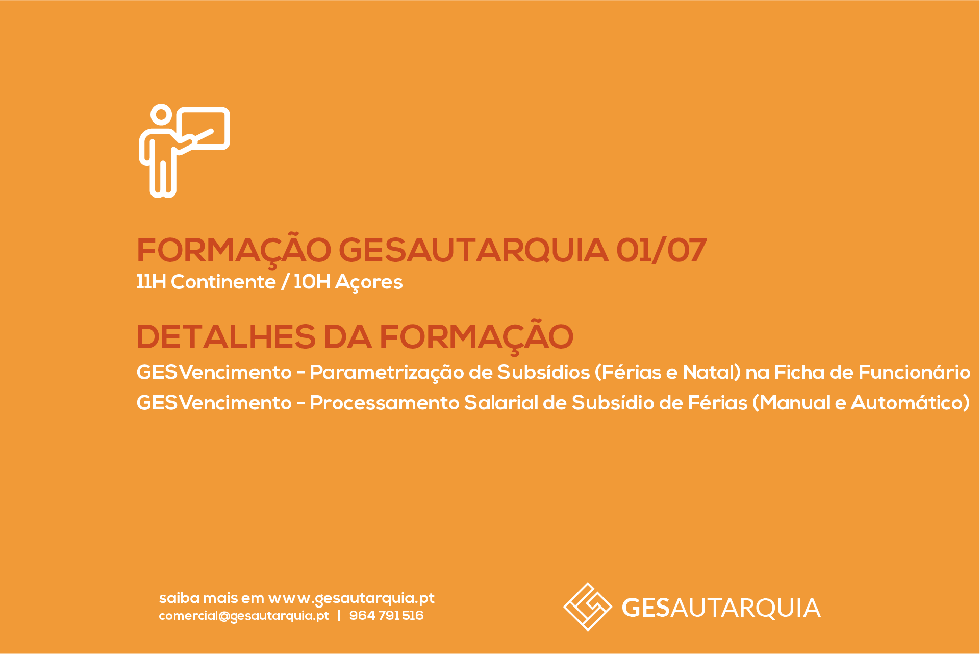 Forma&ccedil;&atilde;o Semanal GESAutarquia