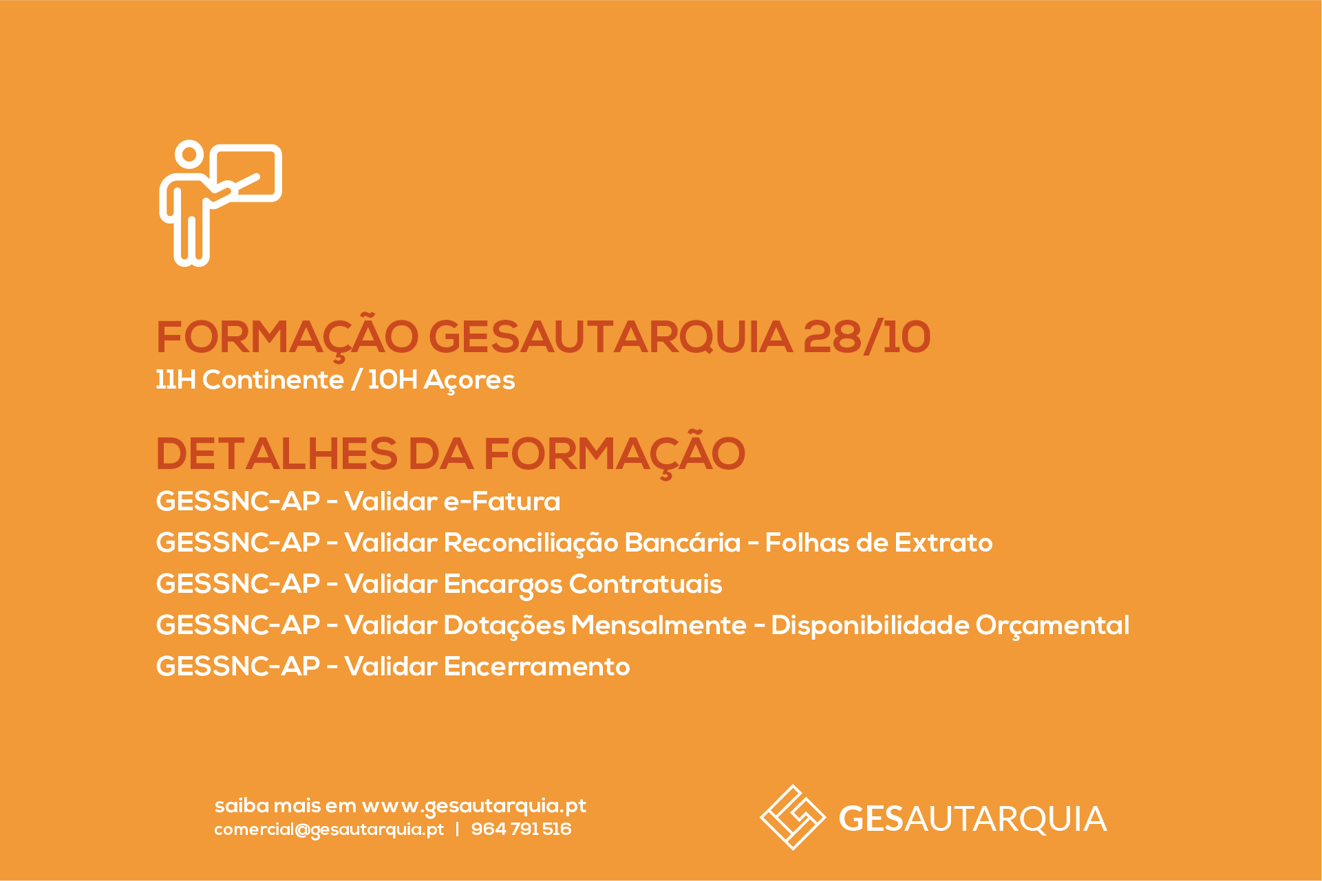 Forma&ccedil;&atilde;o Semanal GESAutarquia
